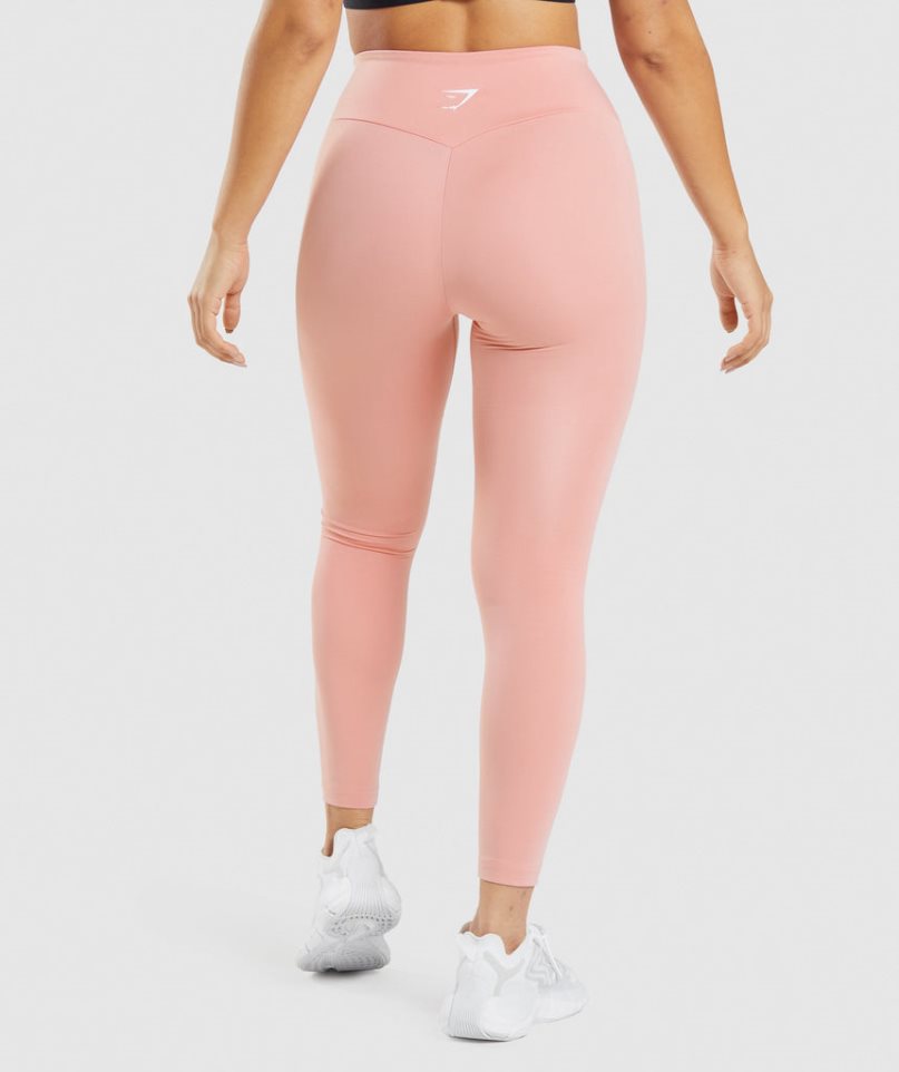 Legginsy Gymshark Treningowe Damskie Różowe | PL 146JVY